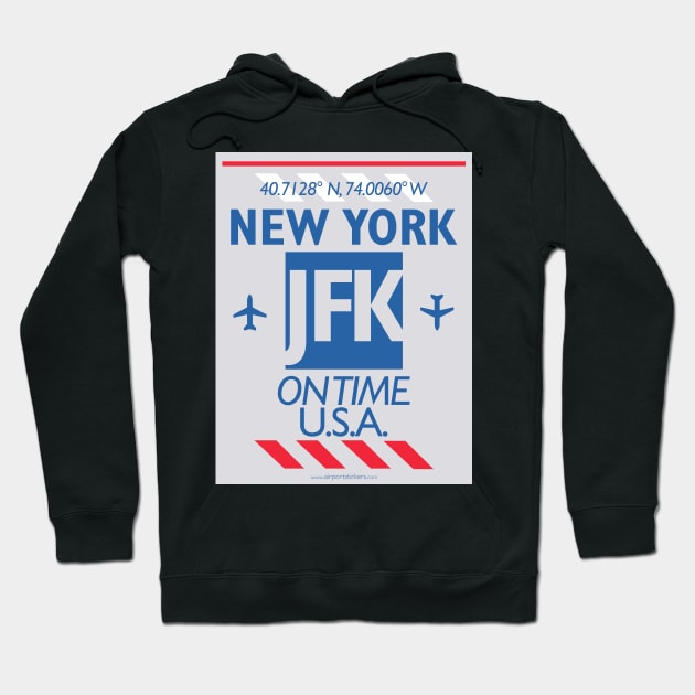 JFK aviation code Hoodie by Woohoo